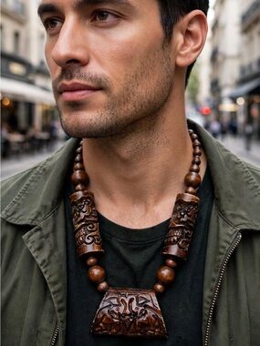 Intricately designed statement necklace